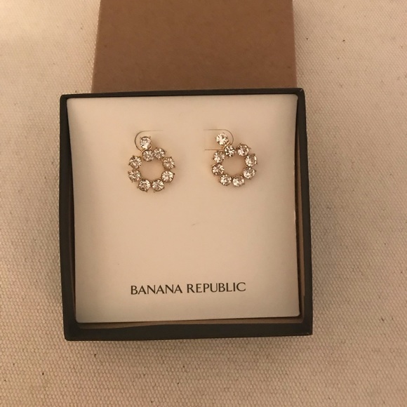 Banana Republic Small Diamanté Circle Earrings - Picture 2 of 5